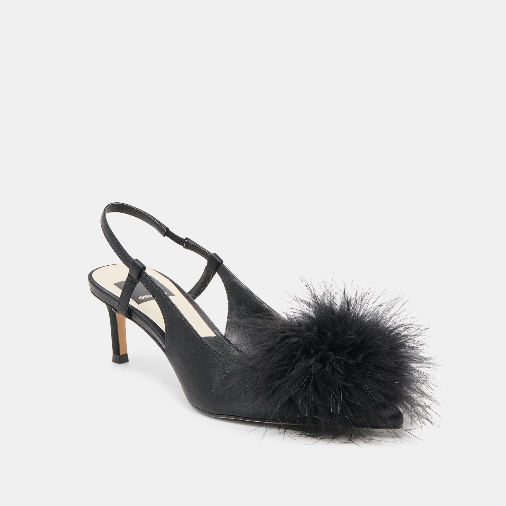 Kamy Onyx Satin Heels / Dolce Vita