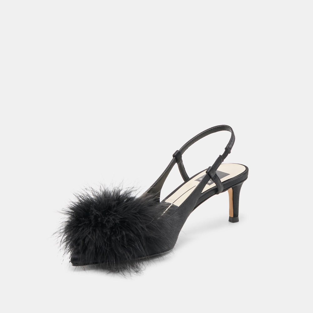 Kamy Onyx Satin Heels / Dolce Vita
