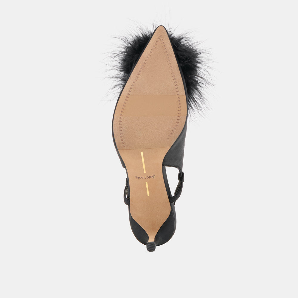Kamy Onyx Satin Heels / Dolce Vita