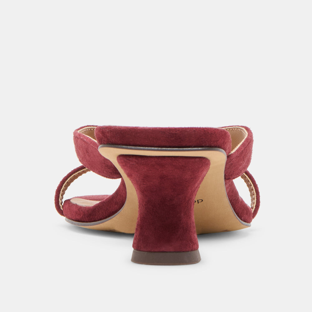 Brevel Oxblood Suede Heels / Dolce Vita
