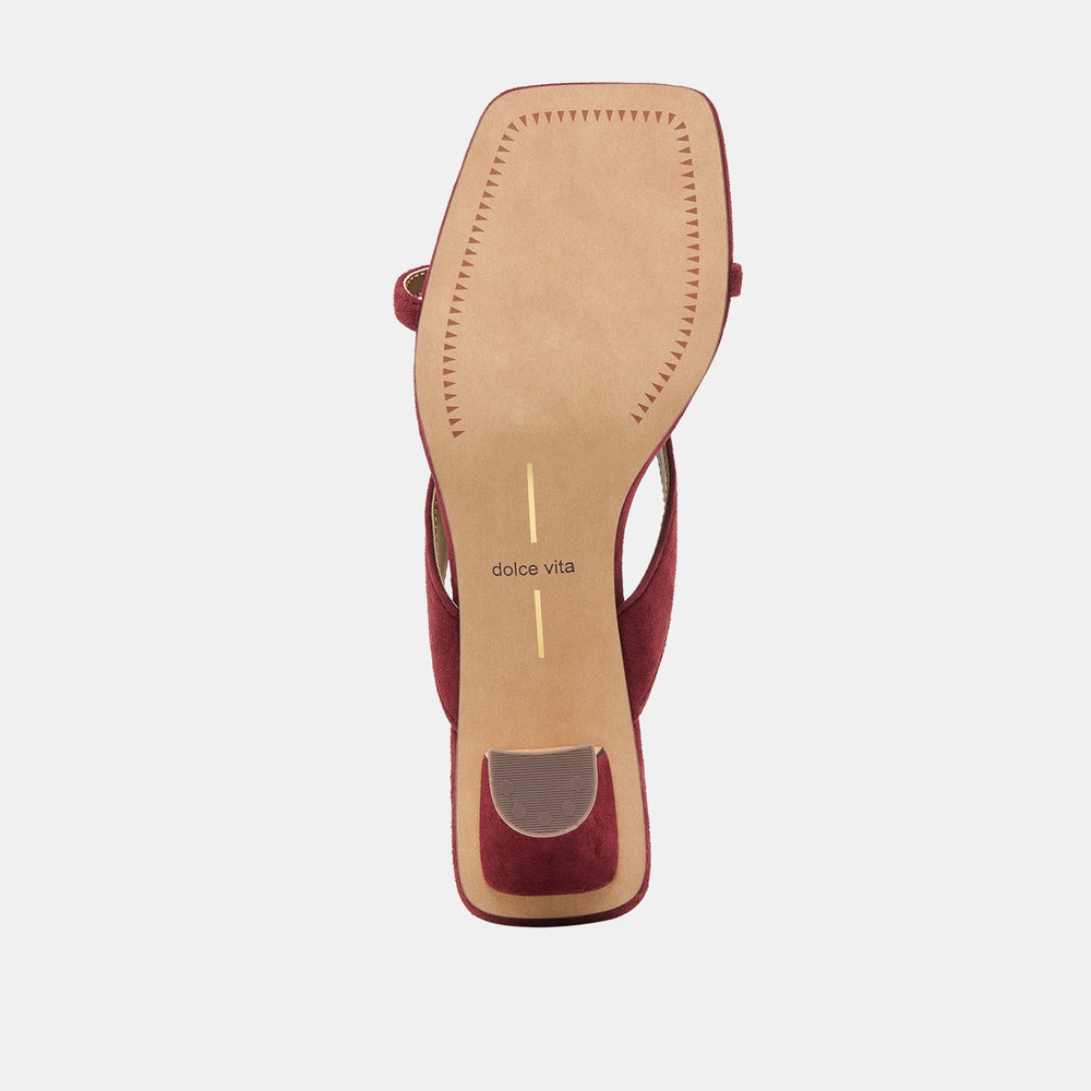Brevel Oxblood Suede Heels / Dolce Vita