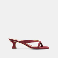 Brevel Oxblood Suede Heels / Dolce Vita