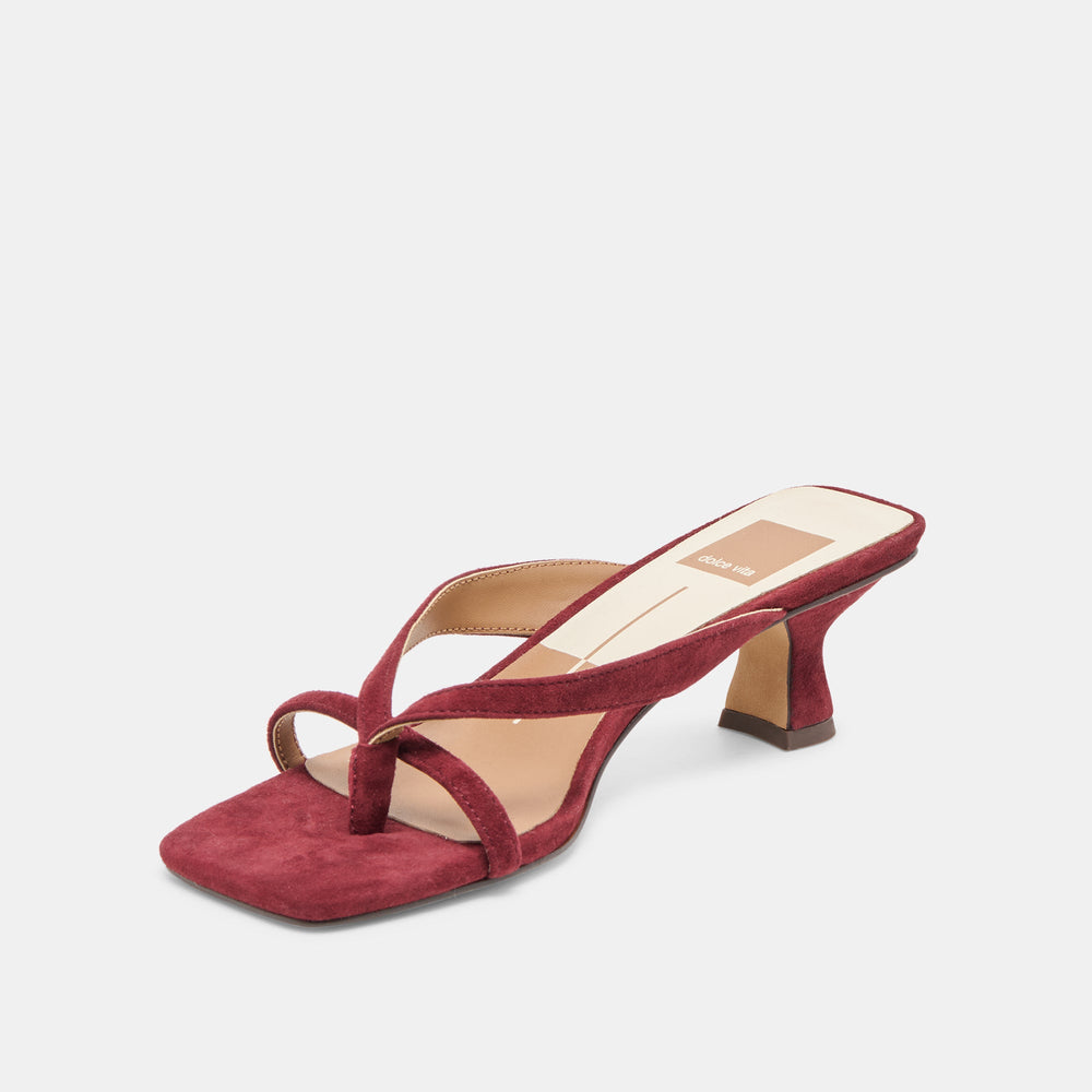 Brevel Oxblood Suede Heels / Dolce Vita