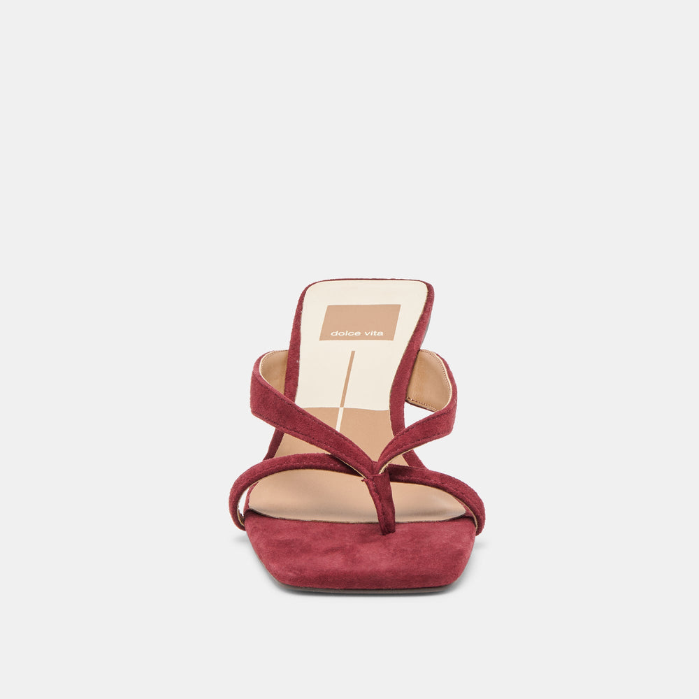Brevel Oxblood Suede Heels / Dolce Vita