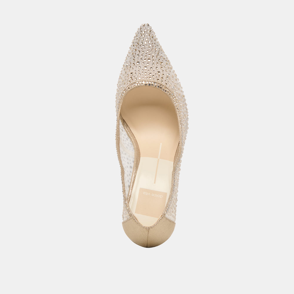 Kashe Crystal Lt Gold Mesh Heels / Dolce Vita