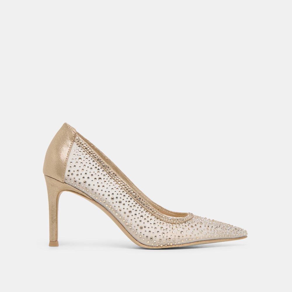 Kashe Crystal Lt Gold Mesh Heels / Dolce Vita