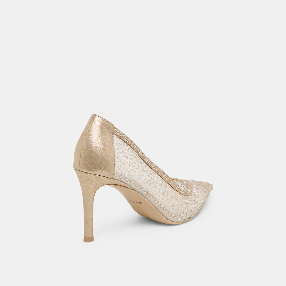 Kashe Crystal Lt Gold Mesh Heels / Dolce Vita