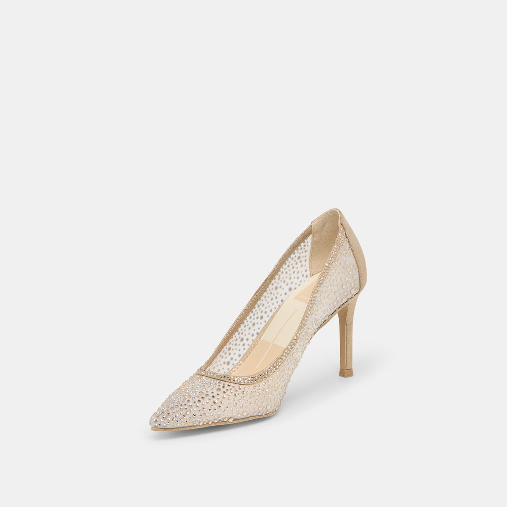 Kashe Crystal Lt Gold Mesh Heels / Dolce Vita