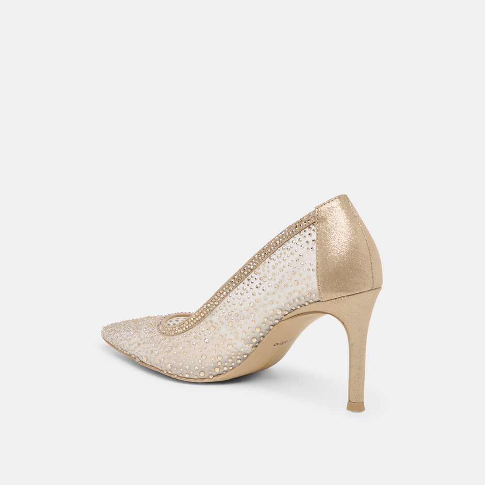 Kashe Crystal Lt Gold Mesh Heels / Dolce Vita