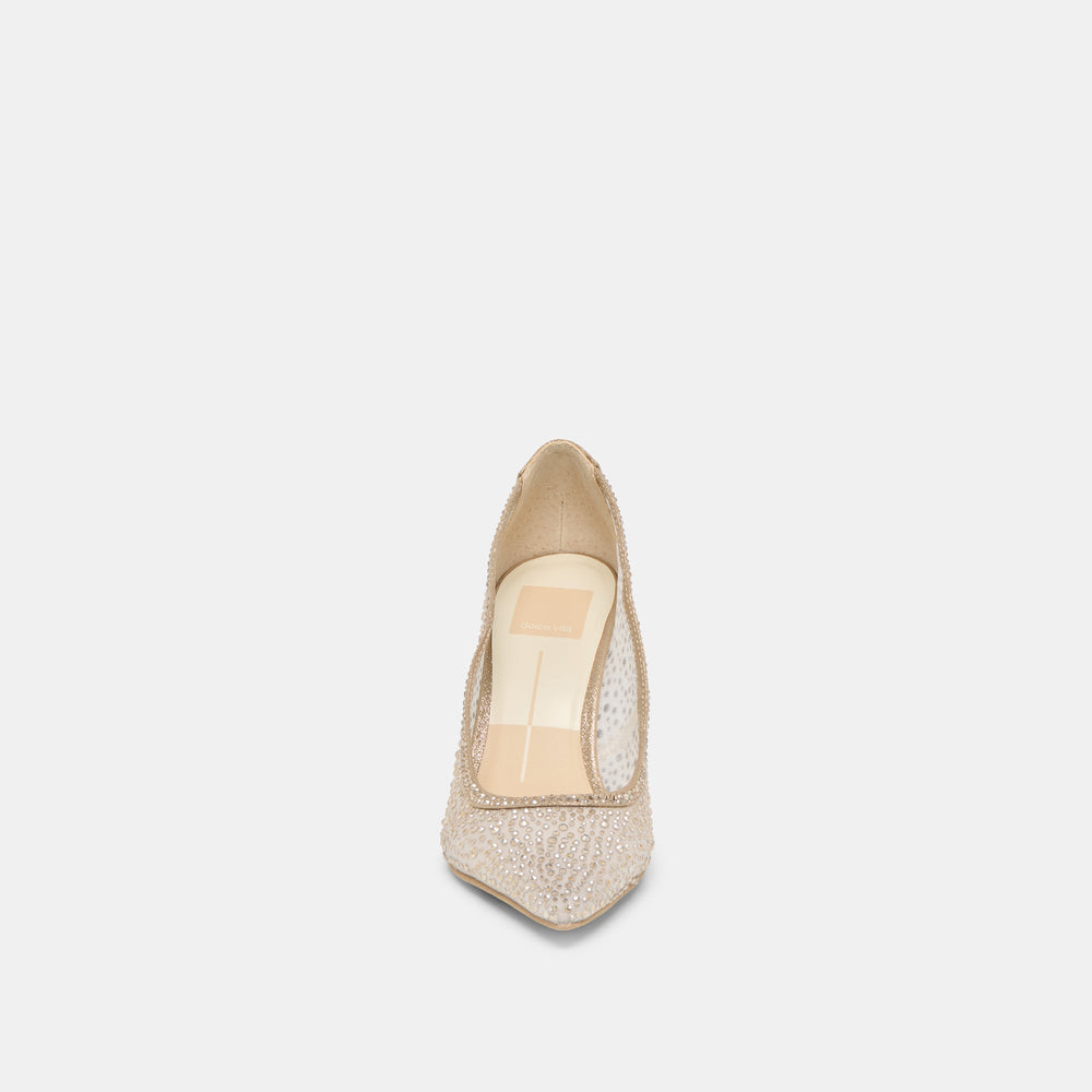 Kashe Crystal Lt Gold Mesh Heels / Dolce Vita