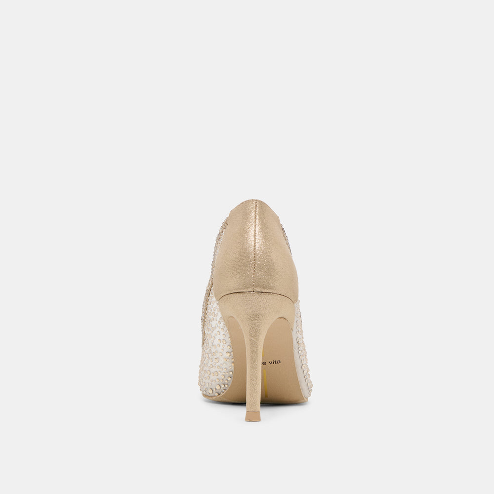 Kashe Crystal Lt Gold Mesh Heels / Dolce Vita