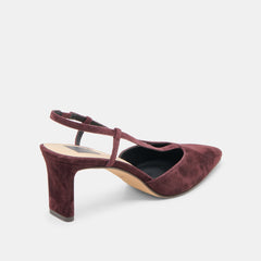 Ginay Mulberry Suede Heels / Dolce Vita