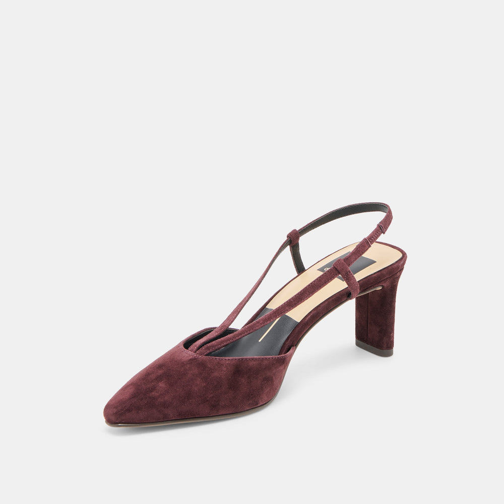 Ginay Mulberry Suede Heels / Dolce Vita