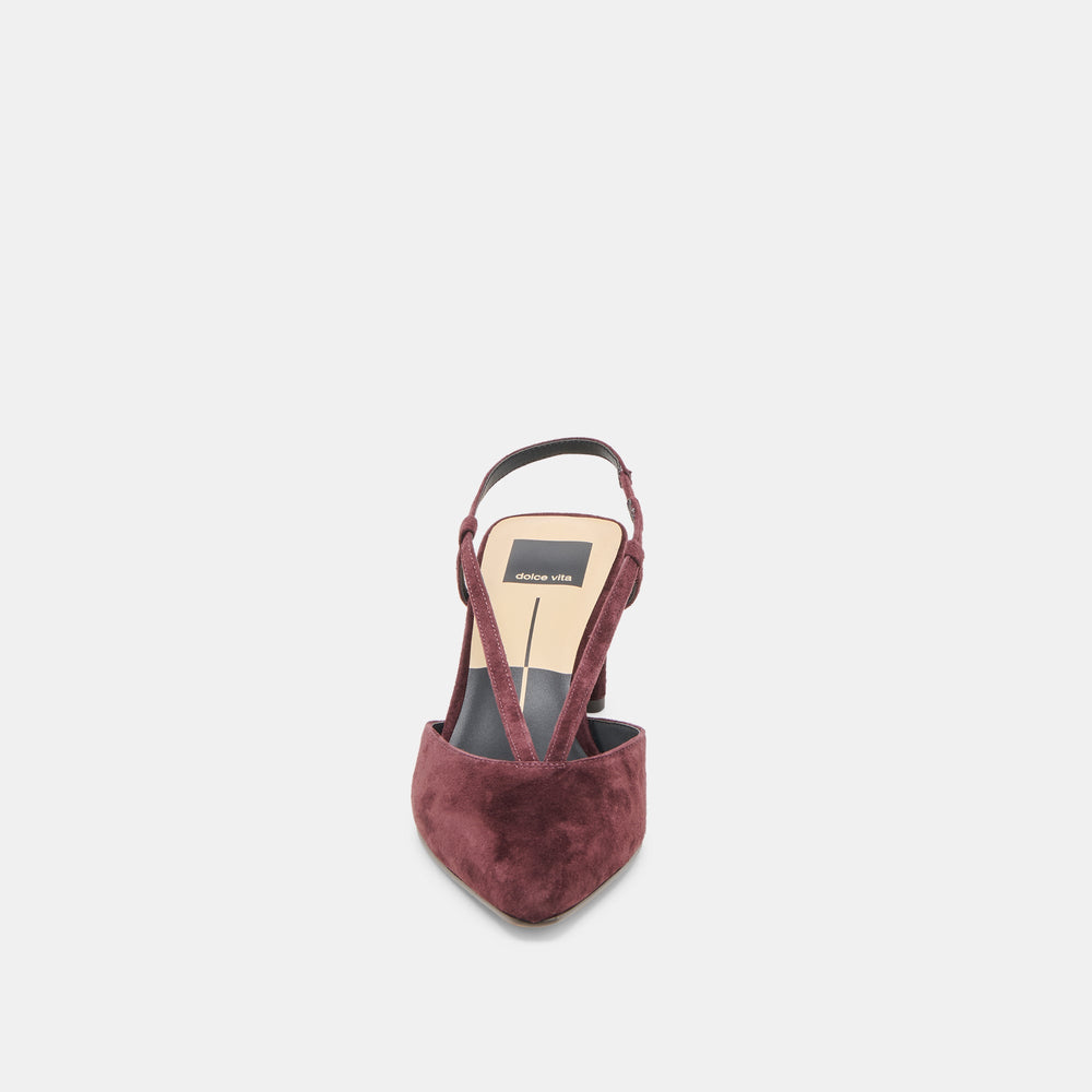 Ginay Mulberry Suede Heels / Dolce Vita