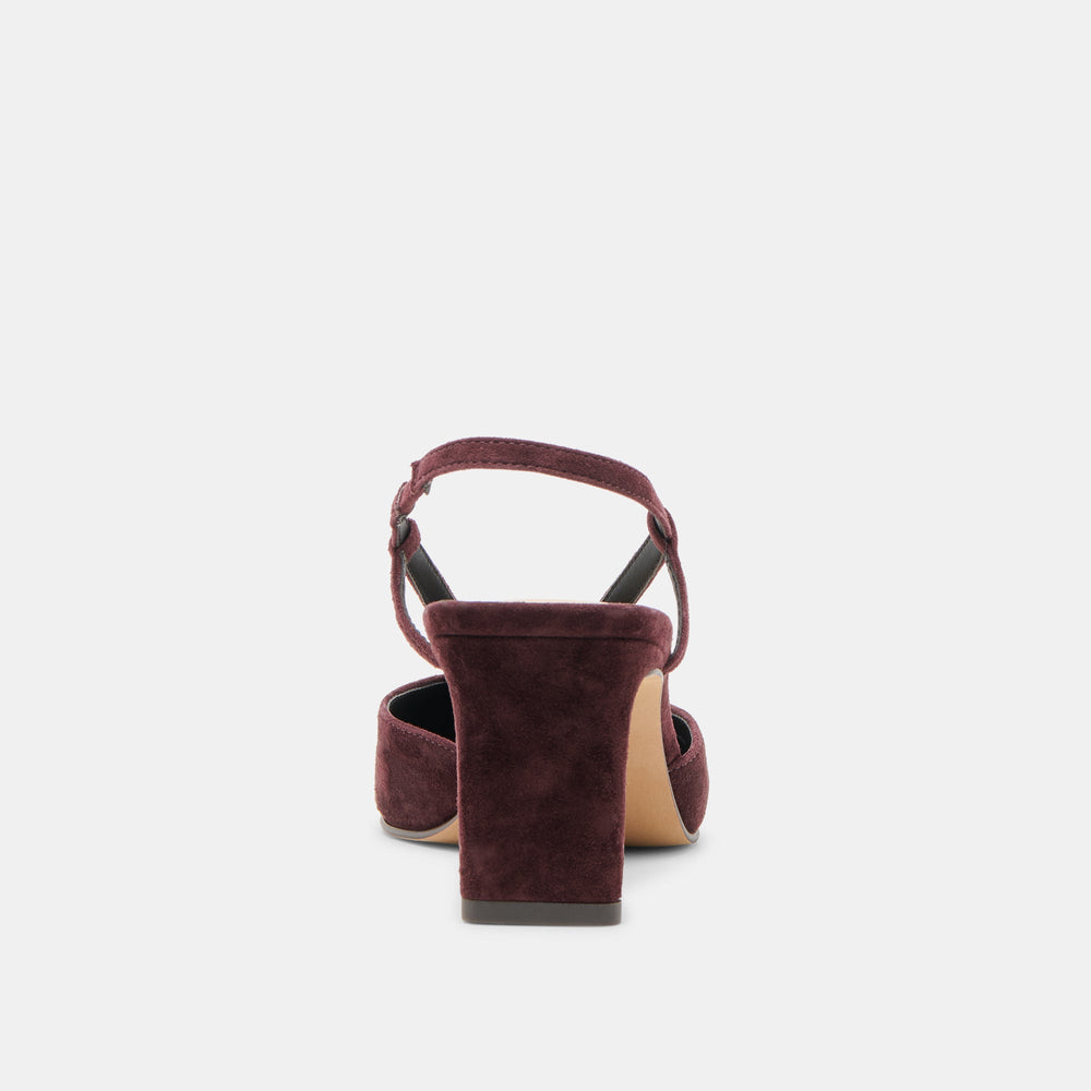 Ginay Mulberry Suede Heels / Dolce Vita