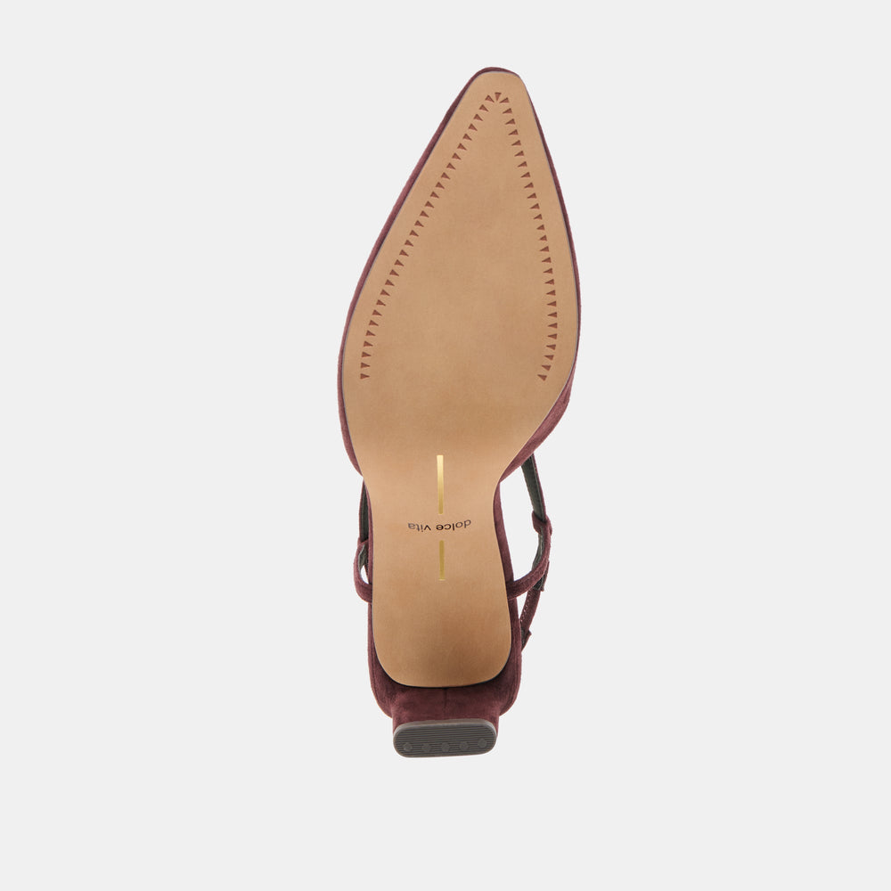 Ginay Mulberry Suede Heels / Dolce Vita