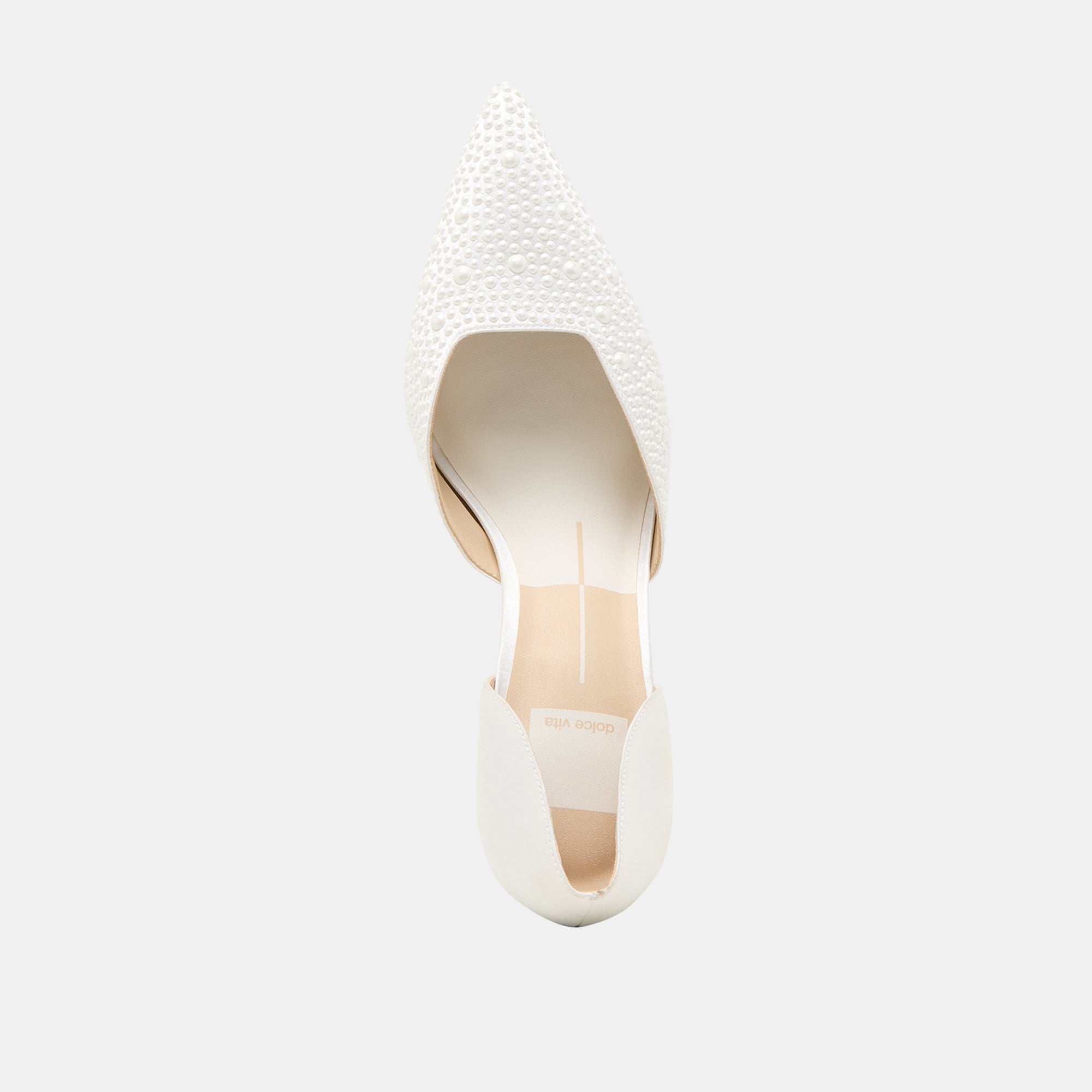 Eloy Pearl Off White Satin Heels / Dolce Vita