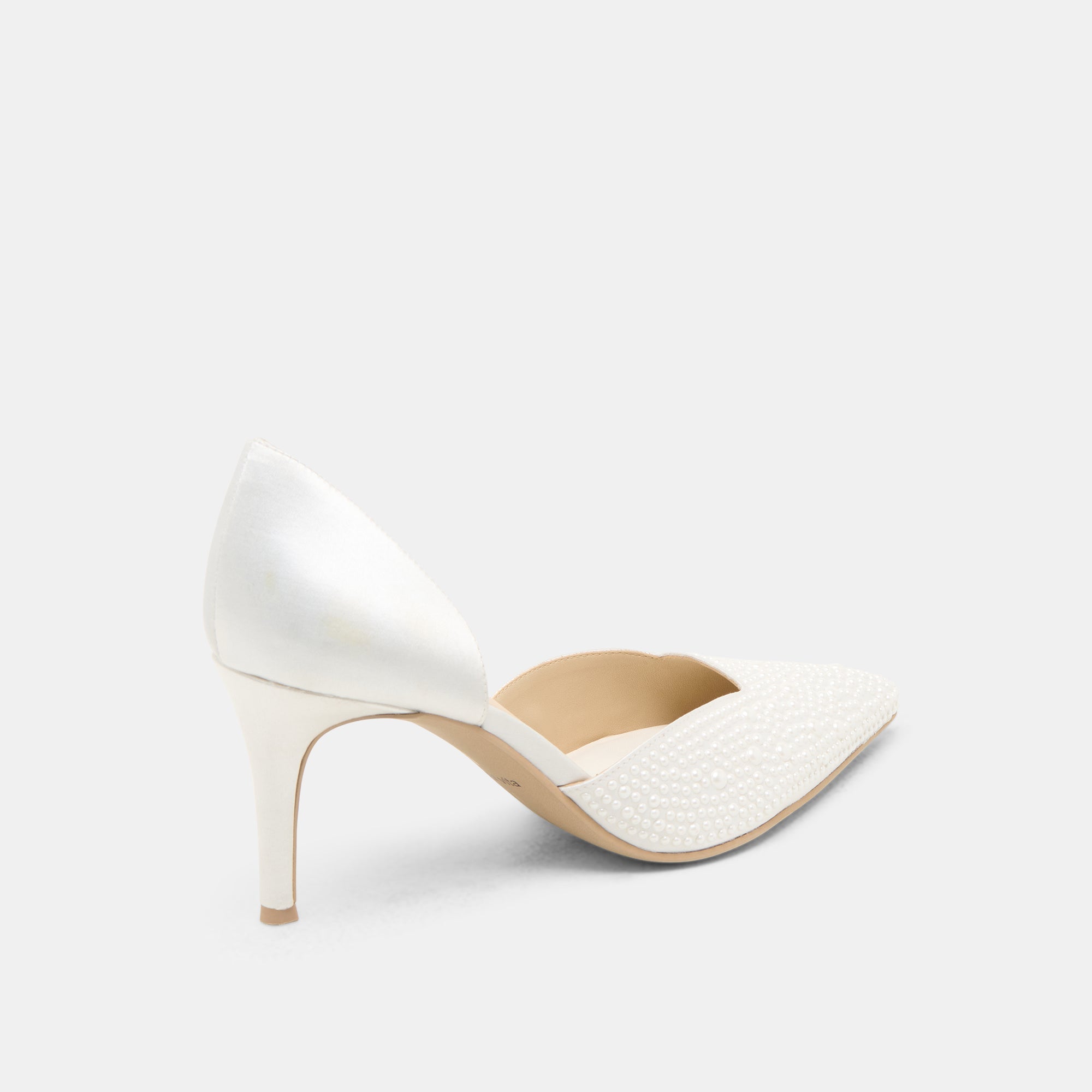 Eloy Pearl Off White Satin Heels / Dolce Vita