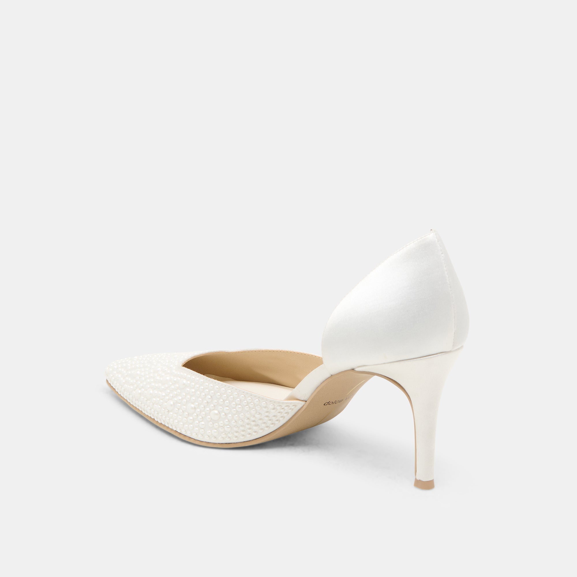Eloy Pearl Off White Satin Heels / Dolce Vita