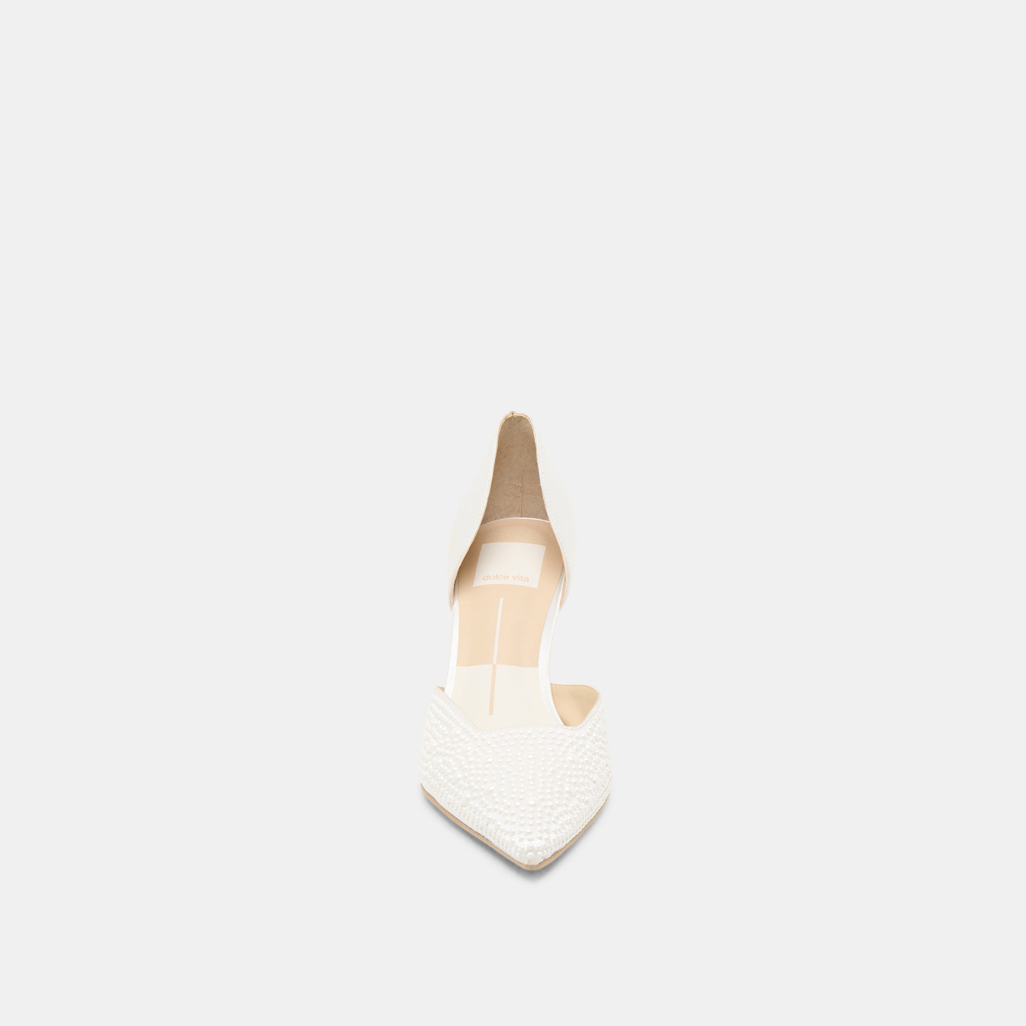 Eloy Pearl Off White Satin Heels / Dolce Vita