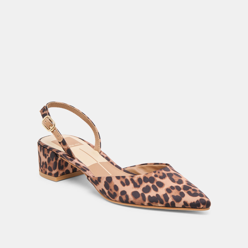 Carel Dk Leopard Satin Heels / Dolce Vita