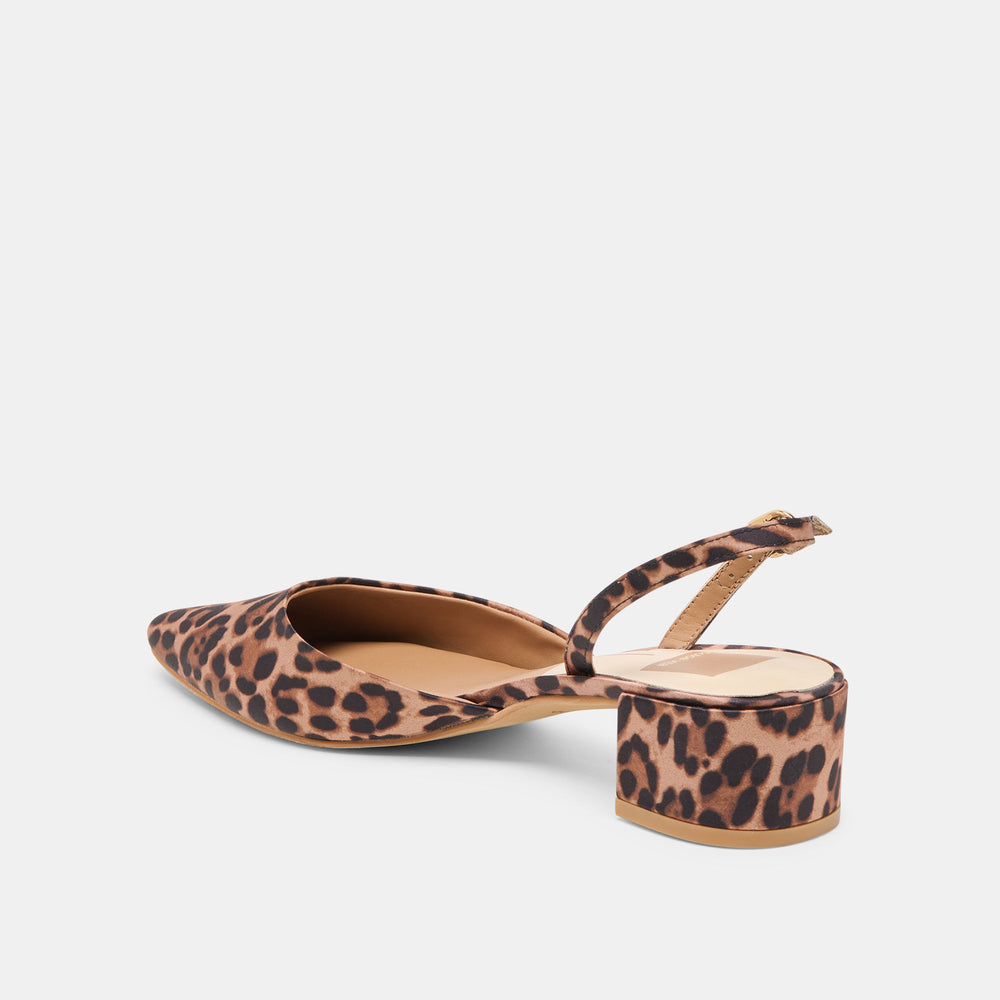 Carel Dk Leopard Satin Heels / Dolce Vita