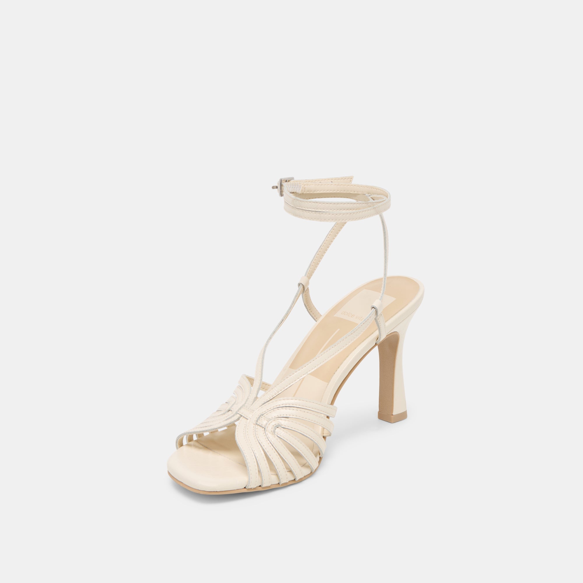 Nivana Off White Crinkle Patent Heels / Dolce Vita