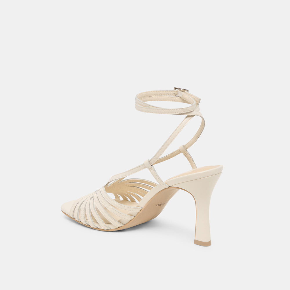 Nivana Off White Crinkle Patent Heels / Dolce Vita