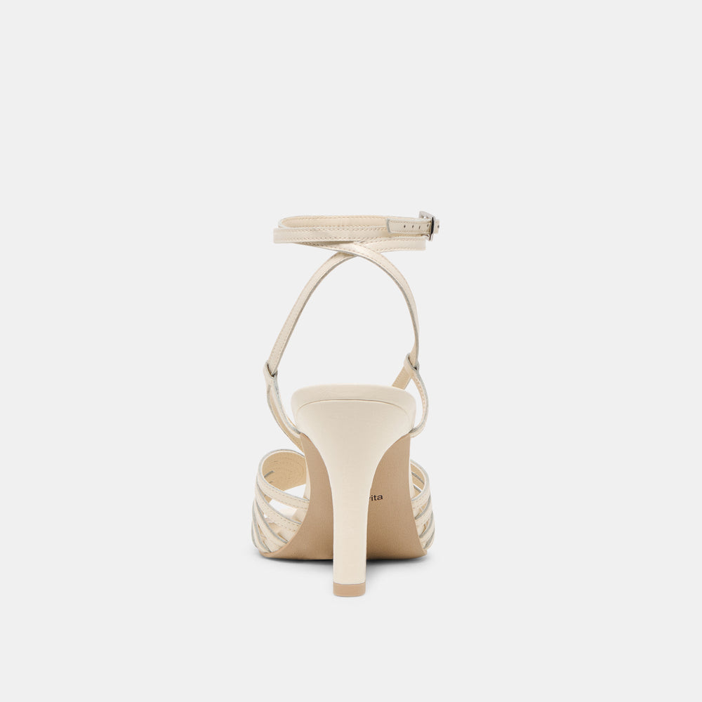 Nivana Off White Crinkle Patent Heels / Dolce Vita