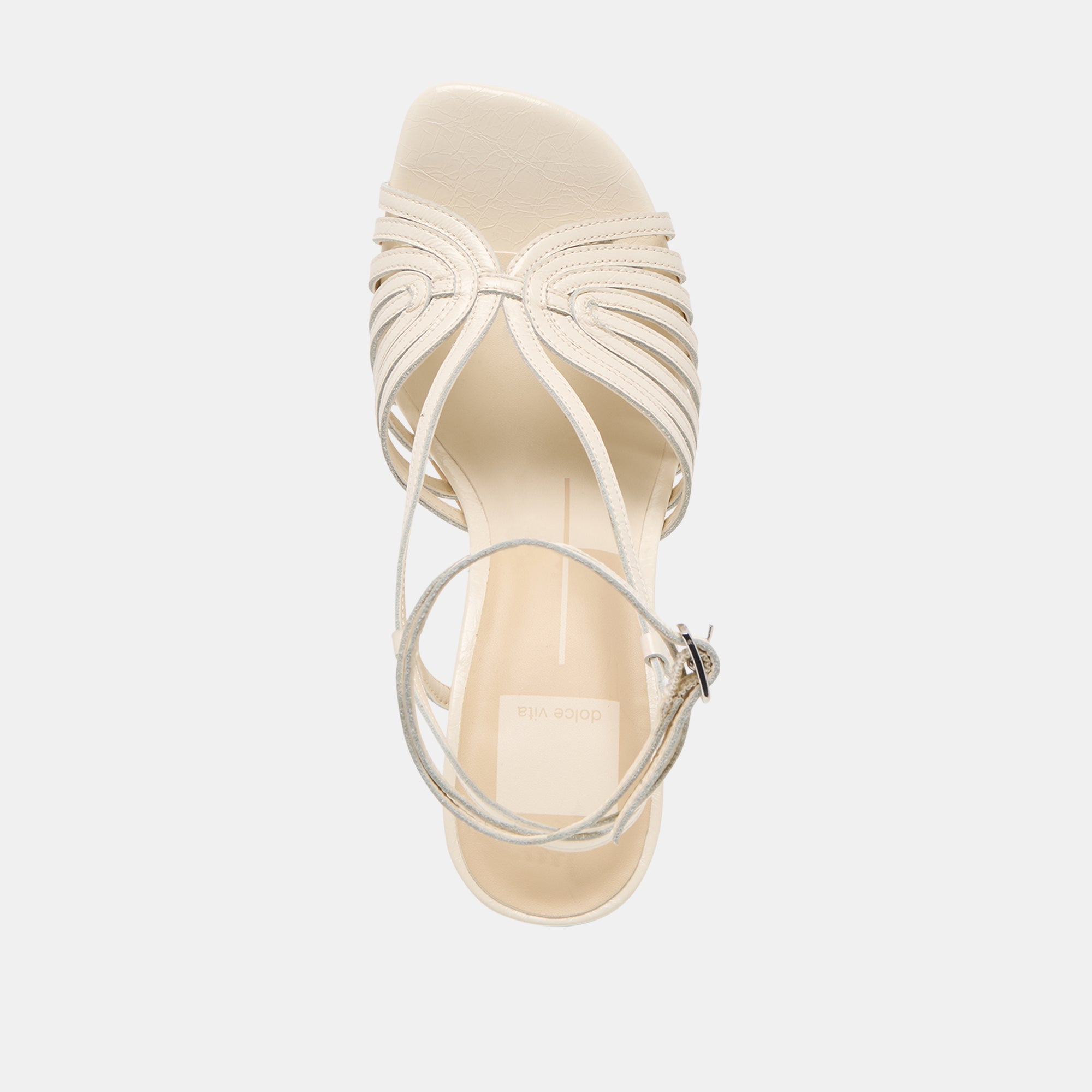 Nivana Off White Crinkle Patent Heels / Dolce Vita