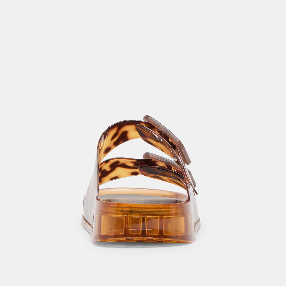 Julio Tortoise Vinyl Sandals / Dolce Vita