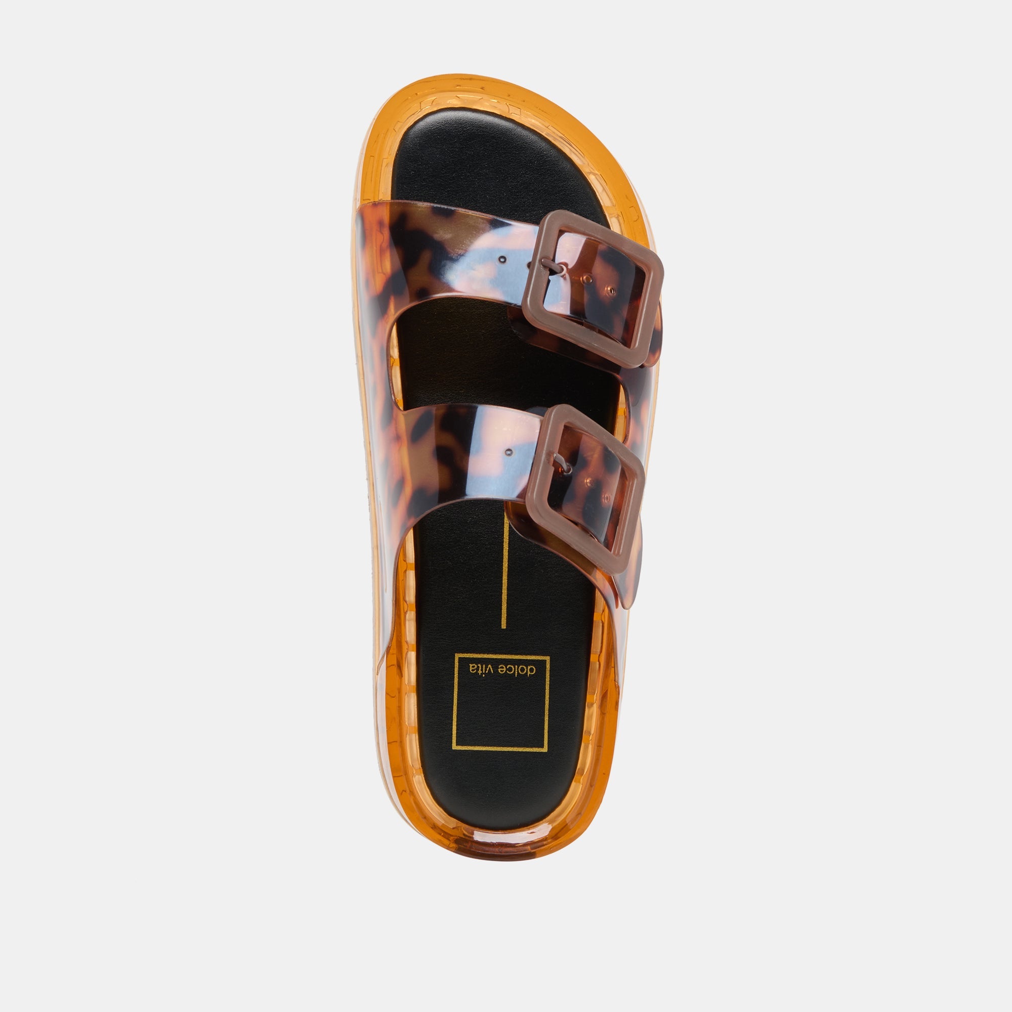 Julio Tortoise Vinyl Sandals / Dolce Vita