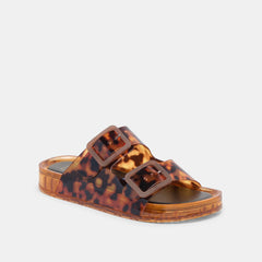 Julio Tortoise Vinyl Sandals / Dolce Vita