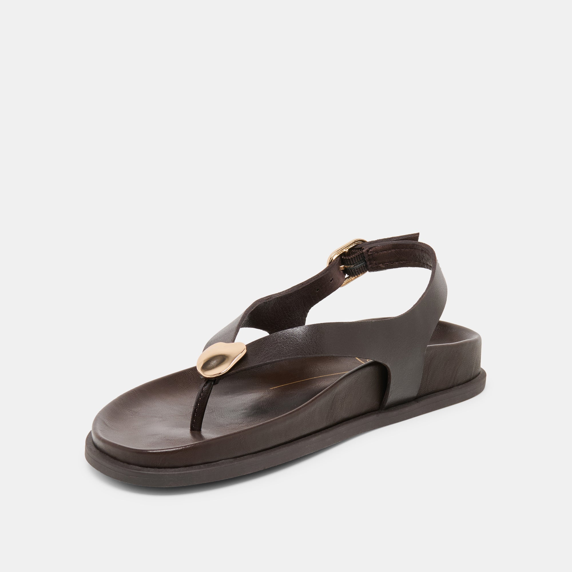 Jony Dk Brown Leather Sandals / Dolce Vita