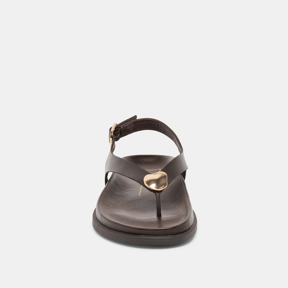 Jony Dk Brown Leather Sandals / Dolce Vita