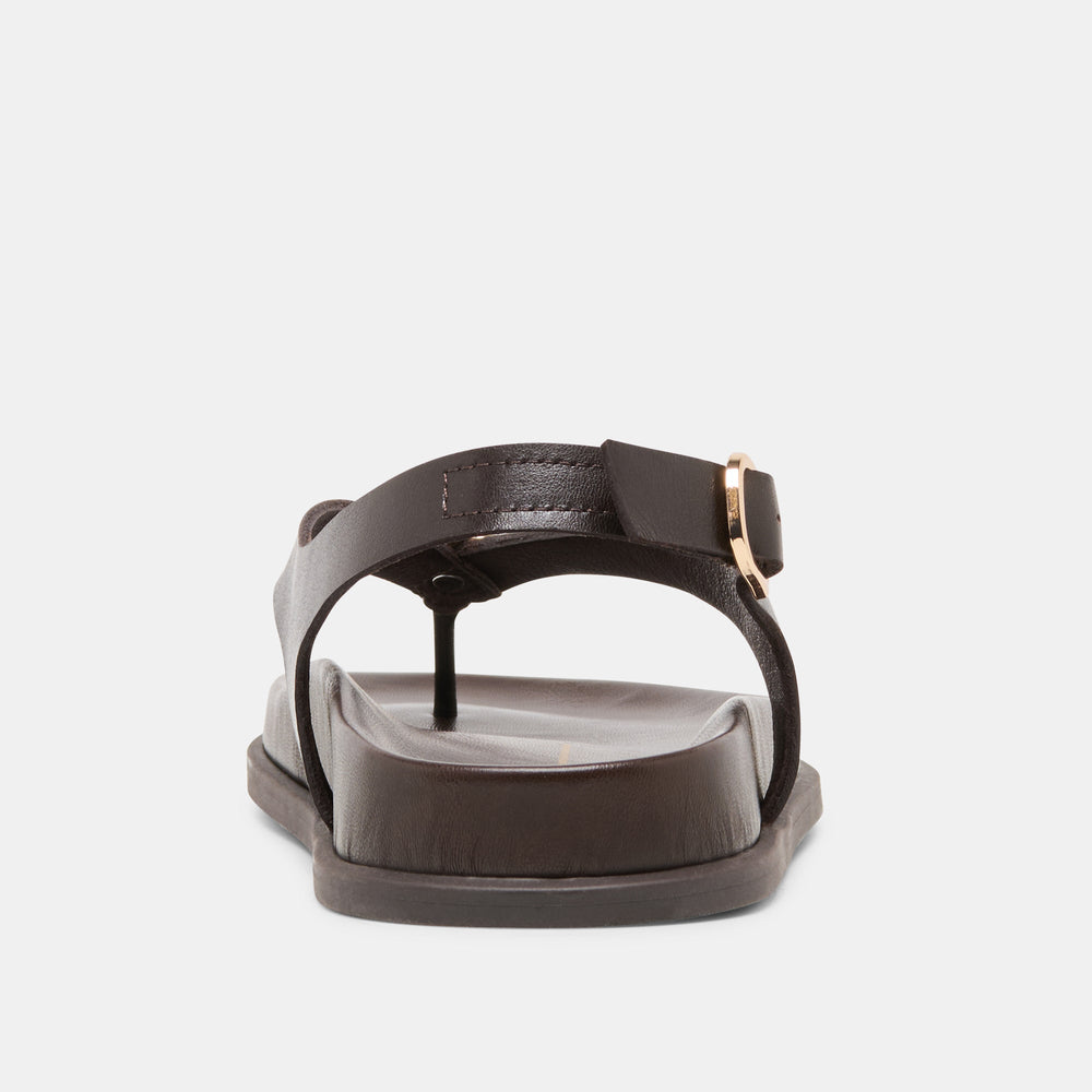 Jony Dk Brown Leather Sandals / Dolce Vita