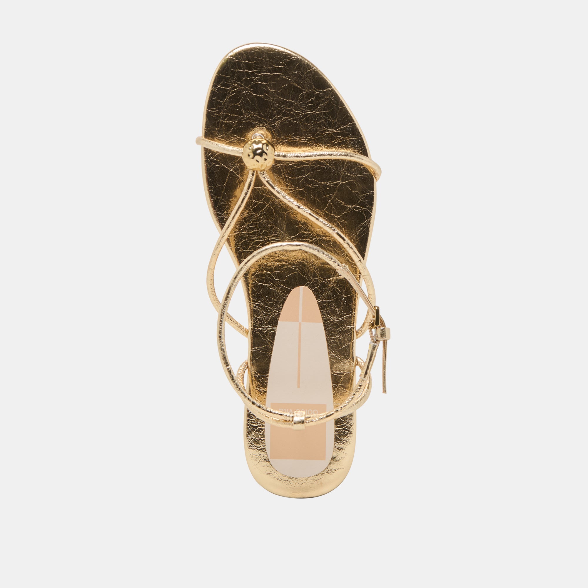 Kenley Gold Leather Sandals / Dolce Vita