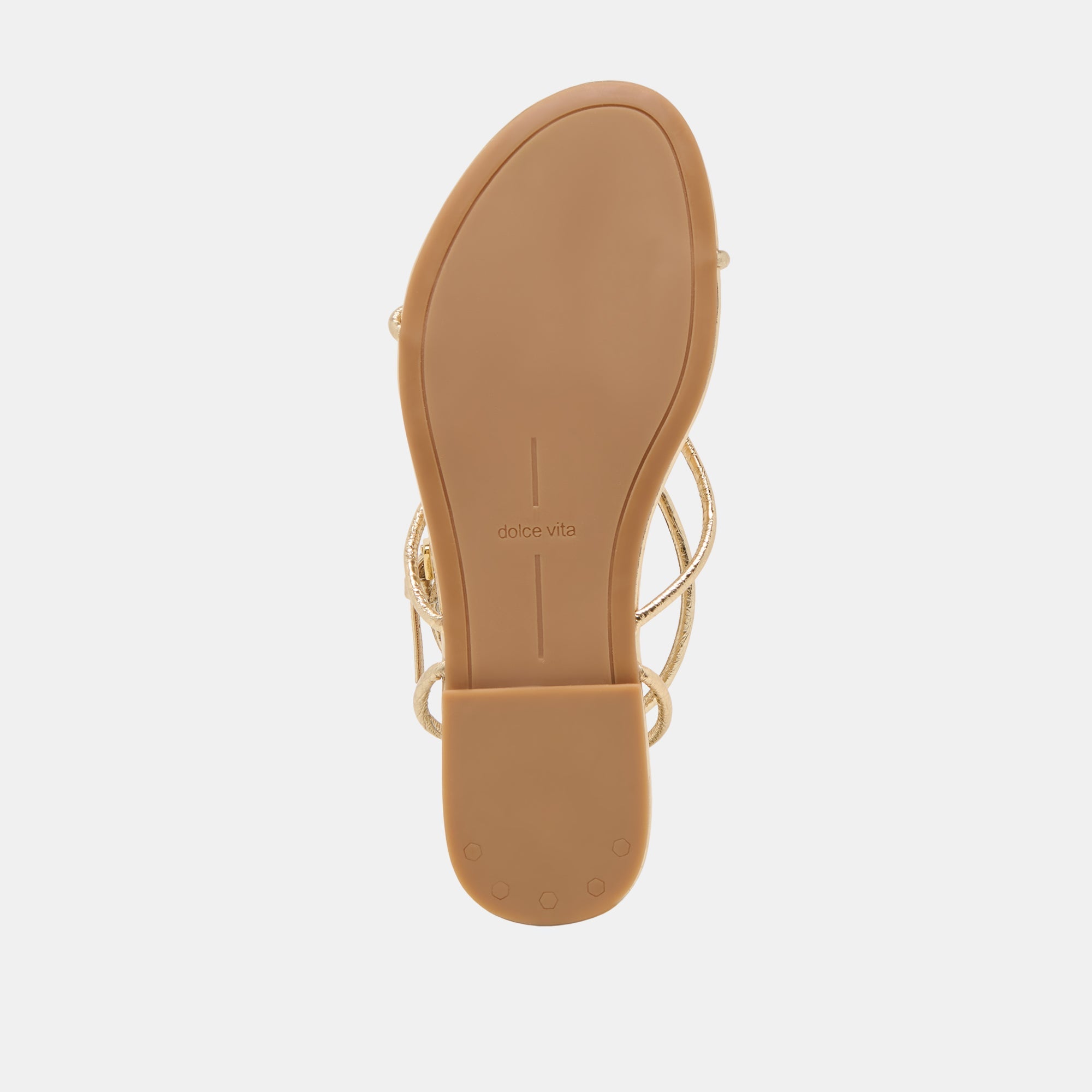 Kenley Gold Leather Sandals / Dolce Vita