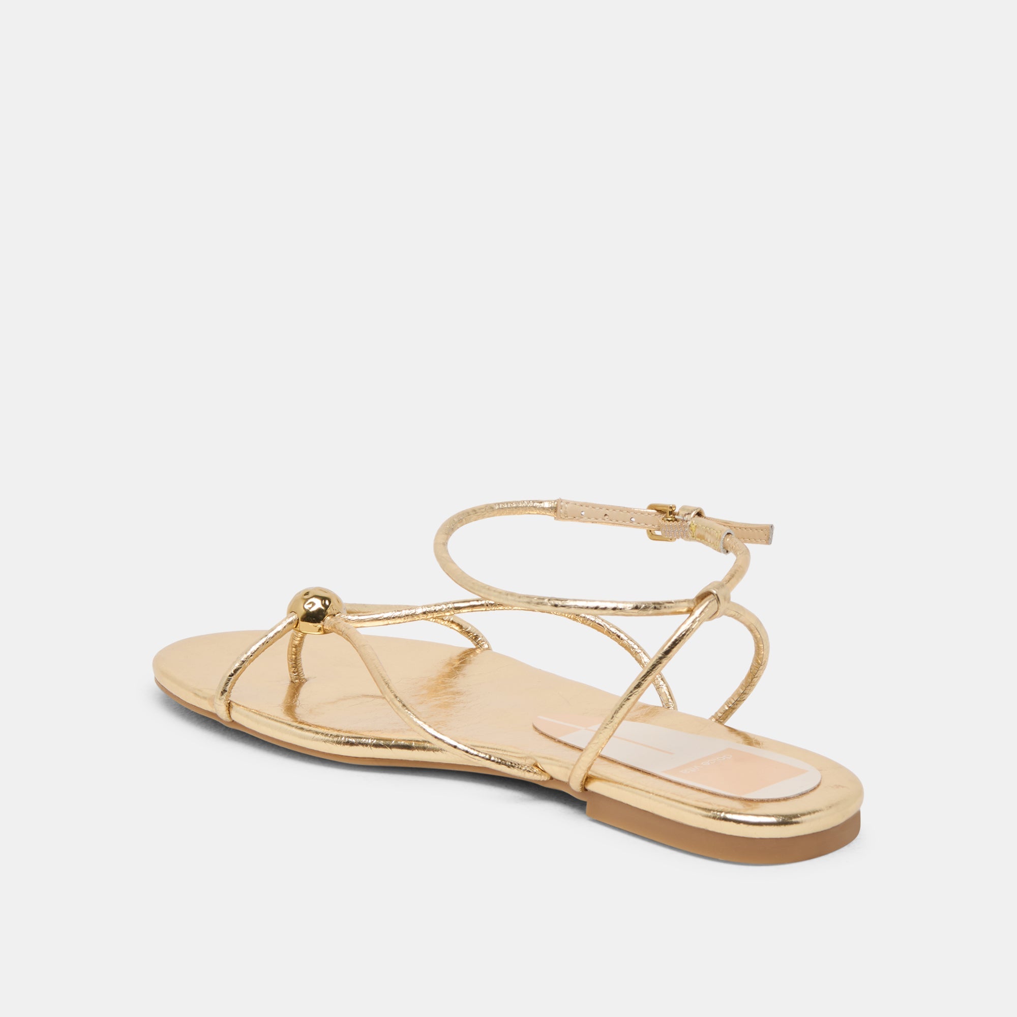 Kenley Gold Leather Sandals / Dolce Vita