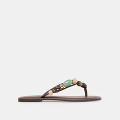 Cely Dk Brown Leather Sandals / Dolce Vita
