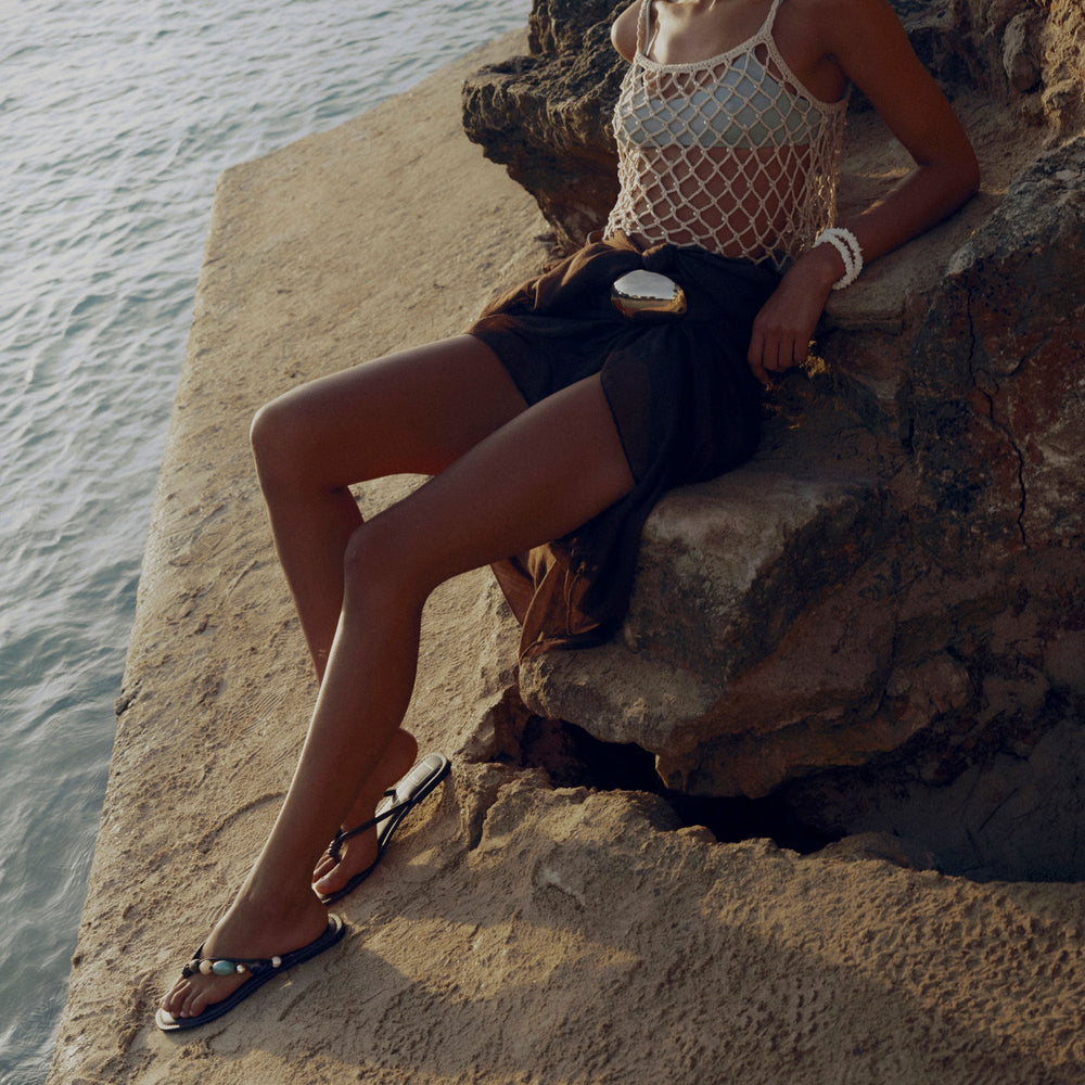 Cely Dk Brown Leather Sandals / Dolce Vita