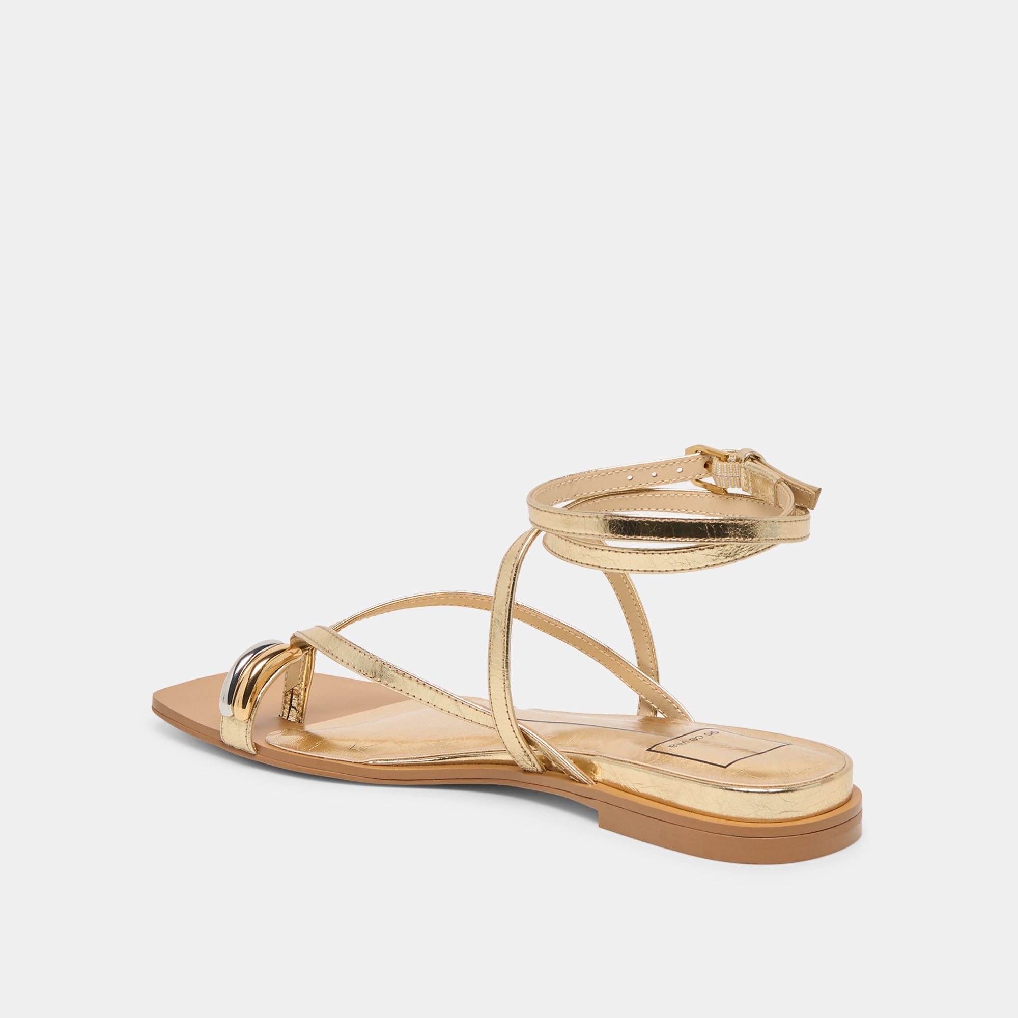 Tyrice Gold Leather Sandals / Dolce Vita