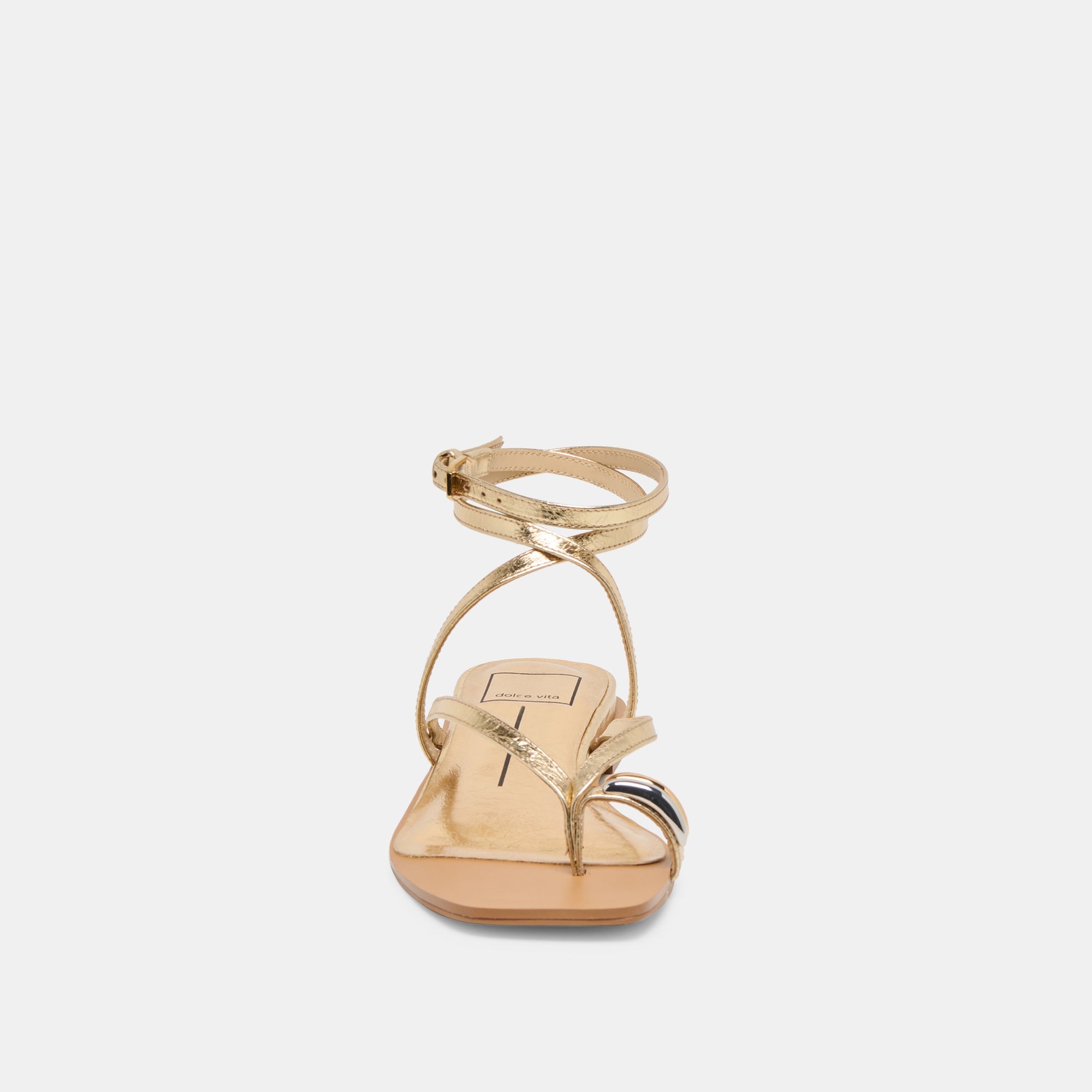 Tyrice Gold Leather Sandals / Dolce Vita