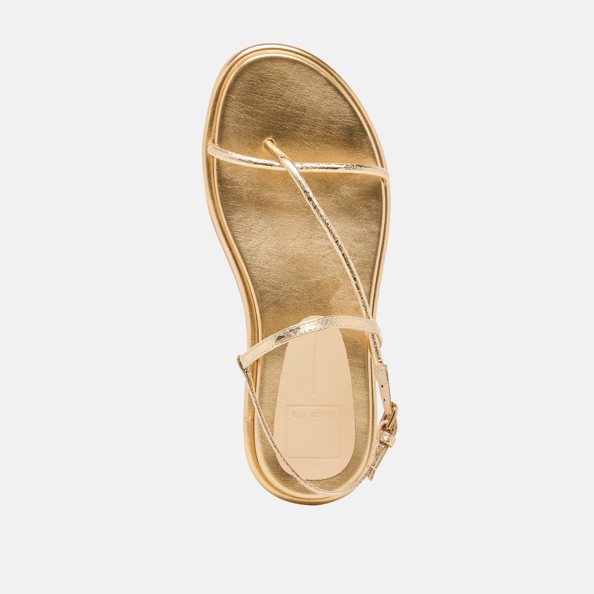 Dom Gold Distressed Leather Sandals / Dolce Vita