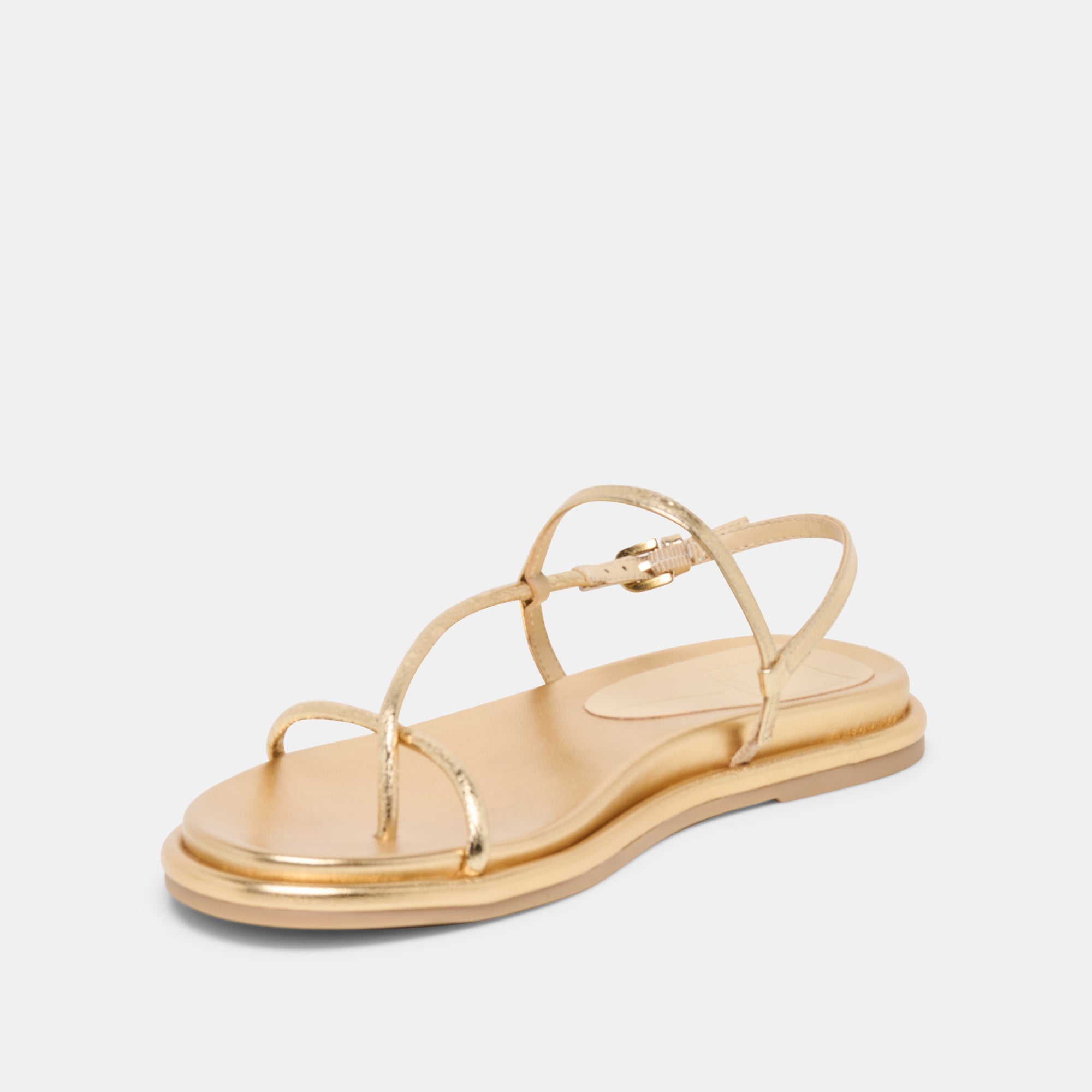 Dom Gold Distressed Leather Sandals / Dolce Vita