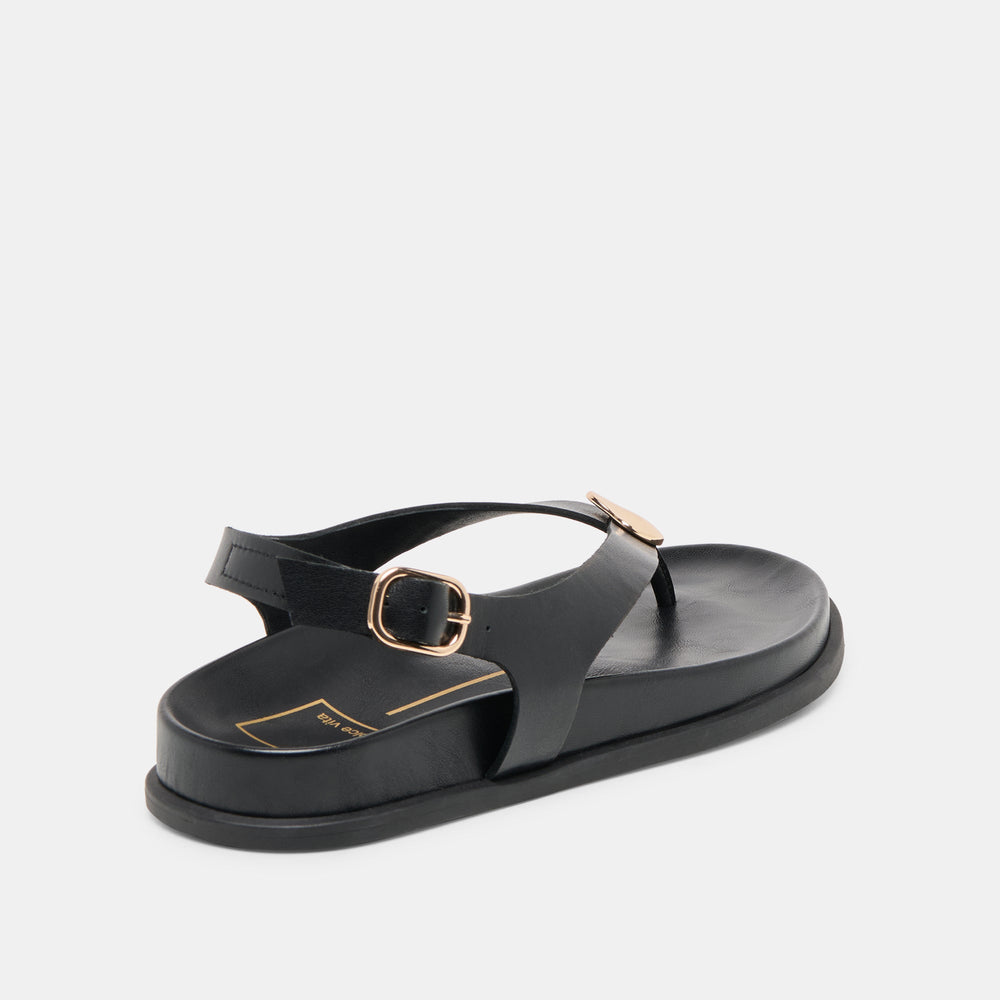 Jony Black Leather Sandals / Dolce Vita