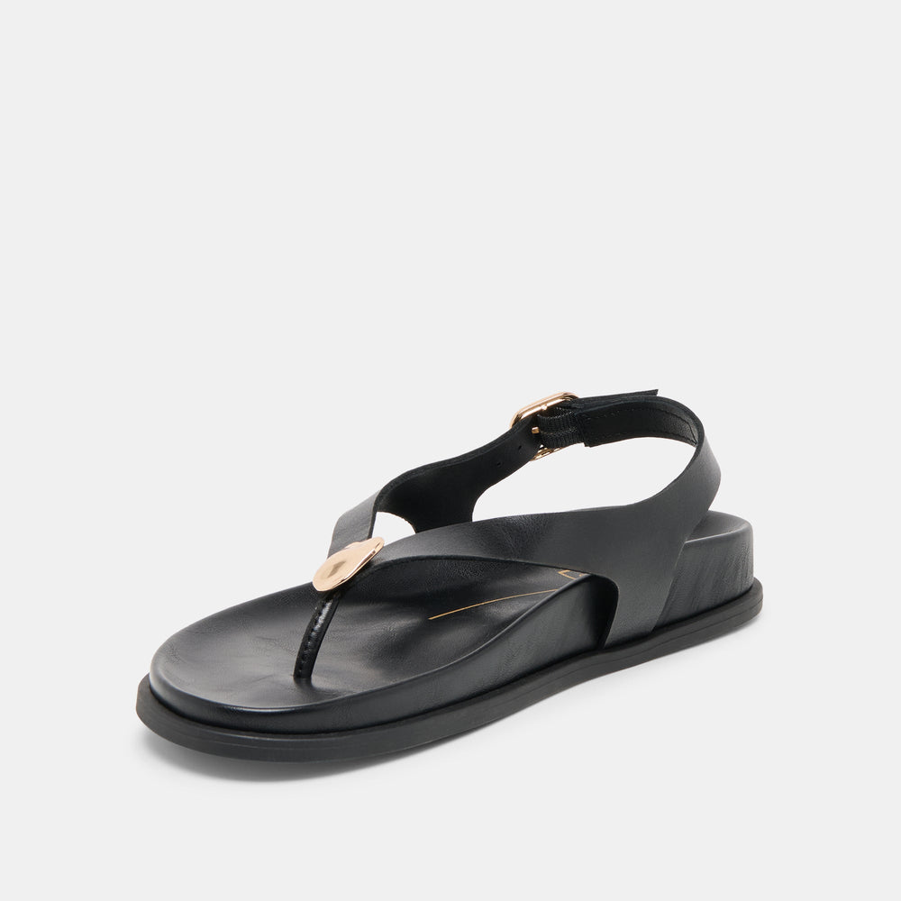 Jony Black Leather Sandals / Dolce Vita
