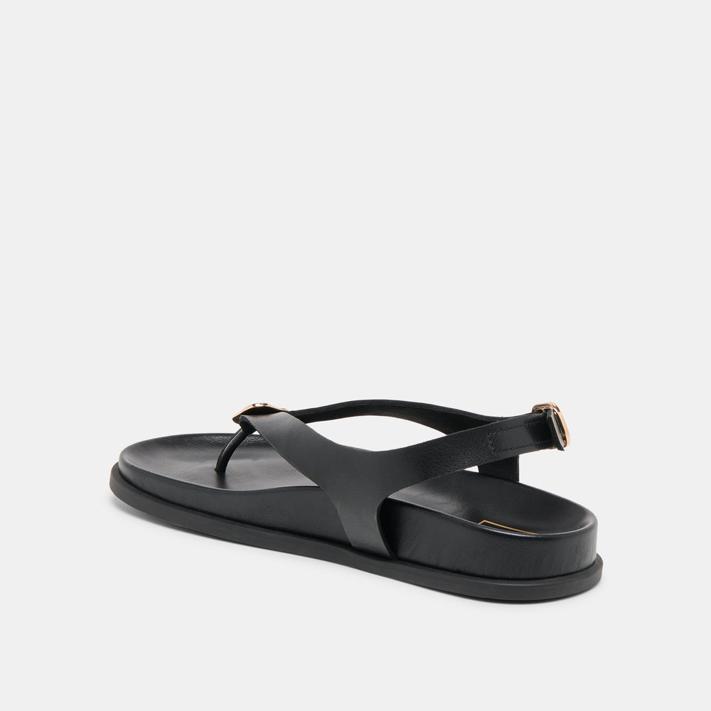 Jony Black Leather Sandals / Dolce Vita