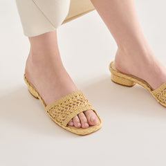 Dixi Lt Natural Cross Hatch Raffia Sandals / Dolce Vita