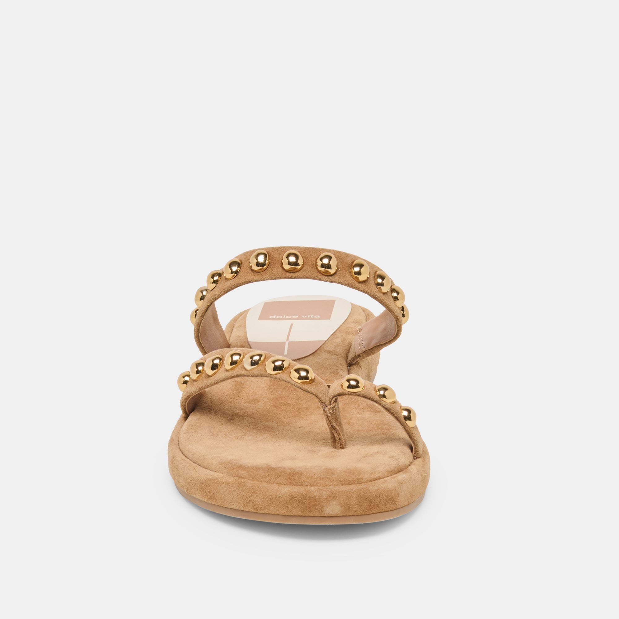 Amary Stud Lt Brown Suede Sandals / Dolce Vita